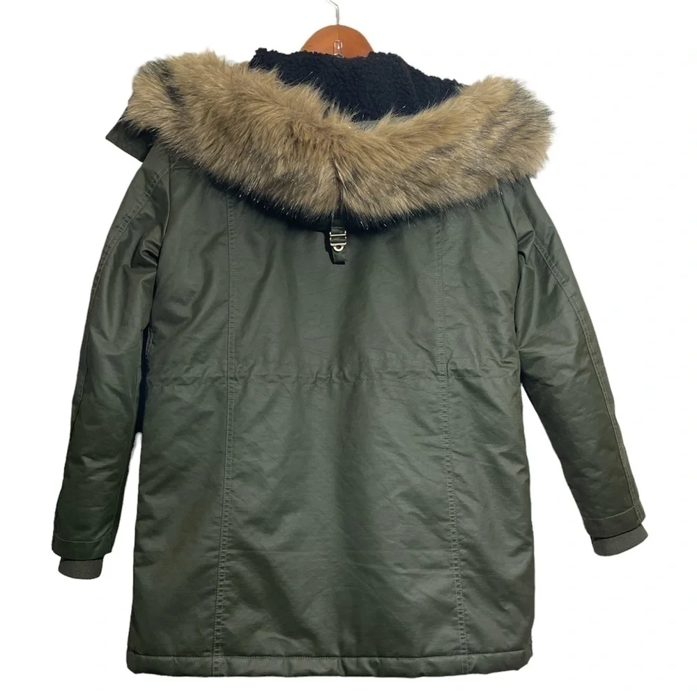 J. Crew Perfect Winter Parka Olive Green size MEDIUM